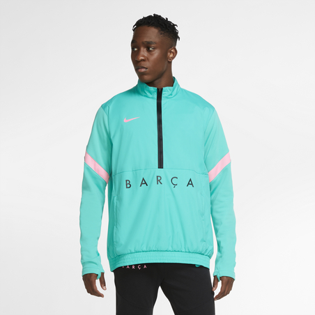 Sweat zippé FC Barcelone micro fibre vert 2020/21