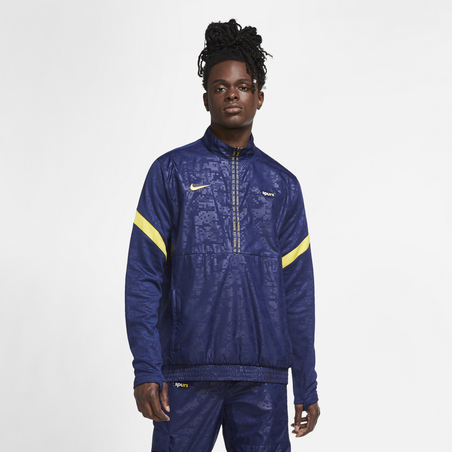Sweat zippé Tottenham microfibre bleu jaune 2020/21