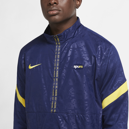 Sweat zippé Tottenham microfibre bleu jaune 2020/21