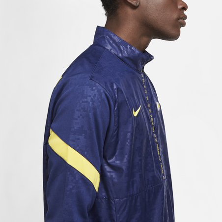 Sweat zippé Tottenham microfibre bleu jaune 2020/21