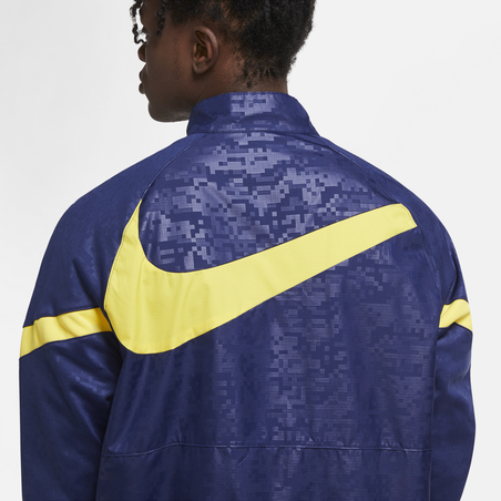 Sweat zippé Tottenham microfibre bleu jaune 2020/21