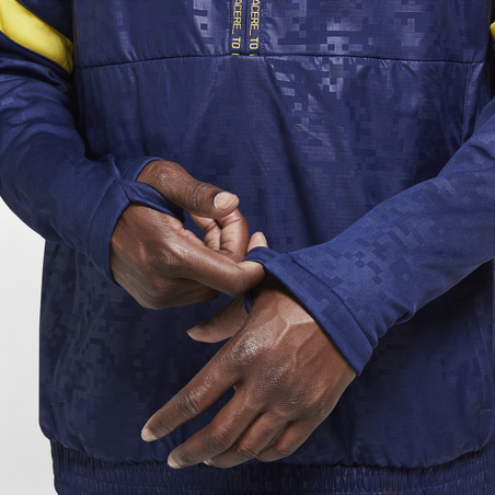 Sweat zippé Tottenham microfibre bleu jaune 2020/21