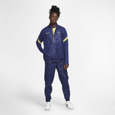 Sweat zippé Tottenham microfibre bleu jaune 2020/21