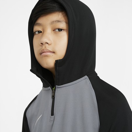Sweat zippé à capuche junior Nike Academy gris noir