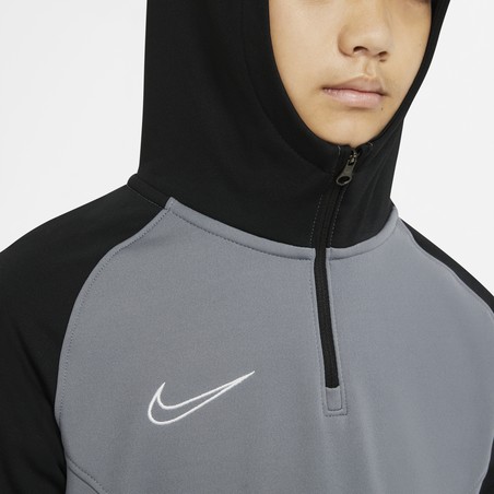 Sweat zippé à capuche junior Nike Academy gris noir