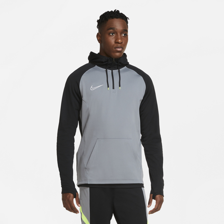 Sweat zippé à capuche Nike Academy gris noir