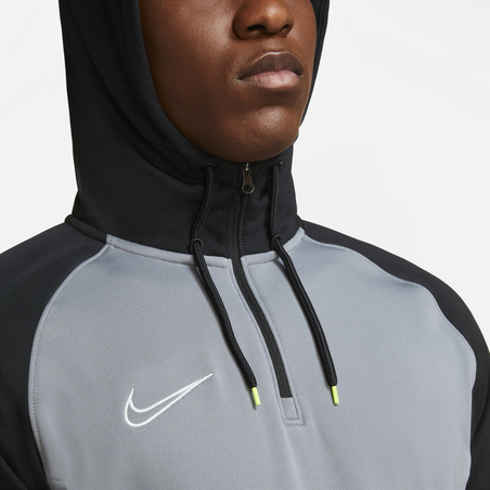 Sweat zippé à capuche Nike Academy gris noir
