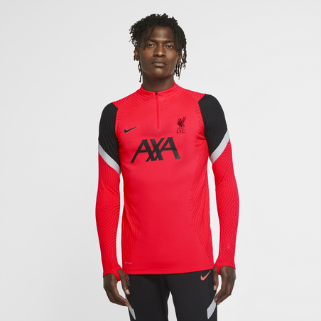 Sweat zippé Liverpool VaporKnit rouge noir 2020/21