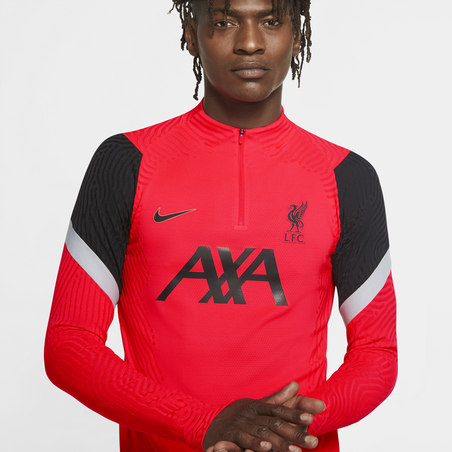 Sweat zippé Liverpool VaporKnit rouge noir 2020/21