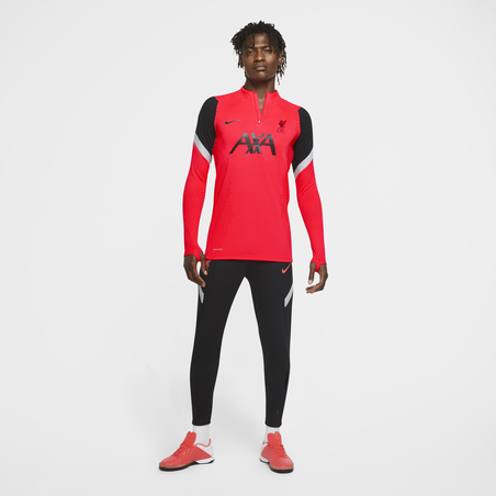 Sweat zippé Liverpool VaporKnit rouge noir 2020/21