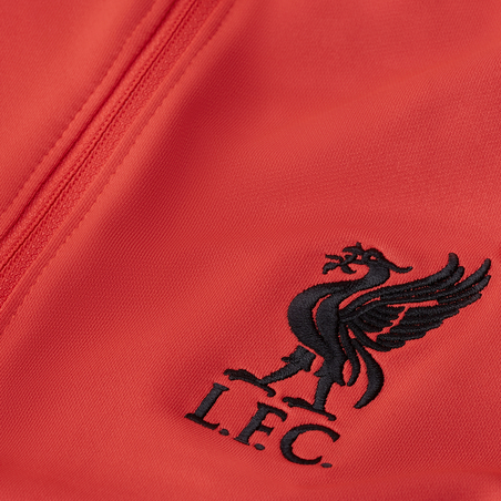 Sweat zippé junior Liverpool rouge noir 2020/21