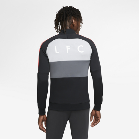 Veste survêtement Liverpool Anthem gris noir 2020/21