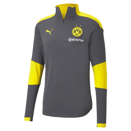 Sweat zippé Dortmund gris jaune 2020/21