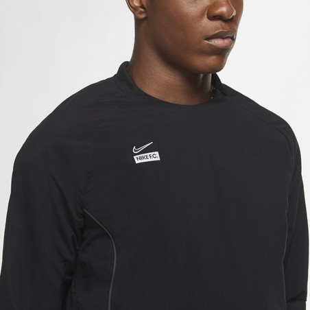 Sweat zippé Nike F.C. micro fibre noir