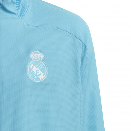 Veste entraînement junior Real Madrid bleu clair 2020/21