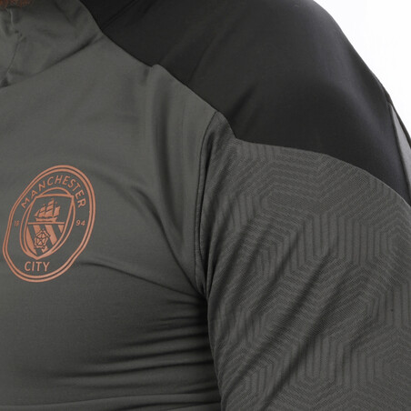 Sweat zippé Manchester City gris cuivre 2020/21