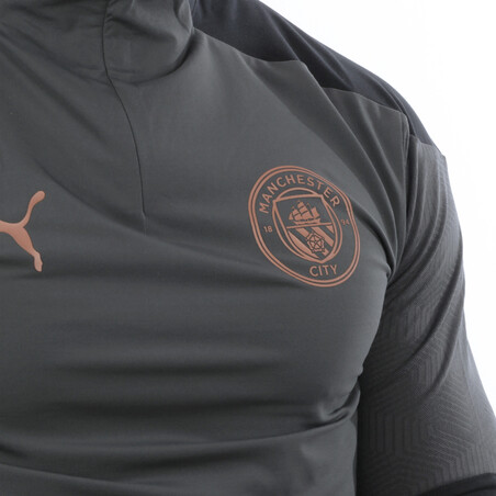 Sweat zippé Manchester City gris cuivre 2020/21