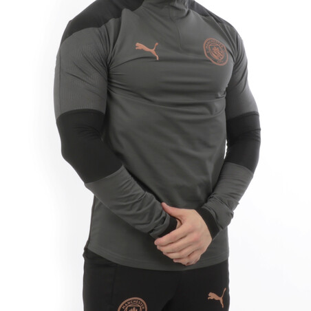 Sweat zippé Manchester City gris cuivre 2020/21