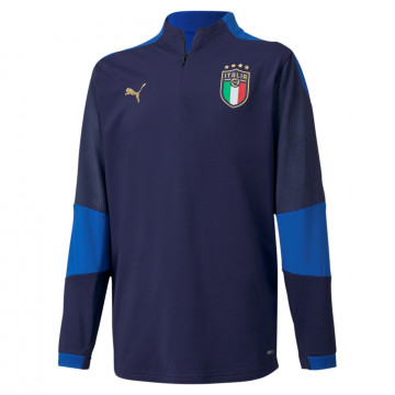 Sweat zippé junior Italie bleu 2020