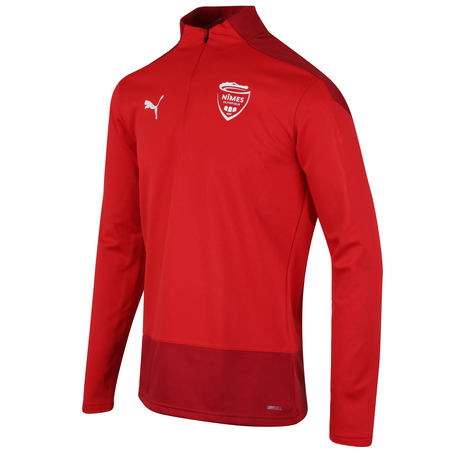 Sweat zippé Nîmes rouge 2020/21