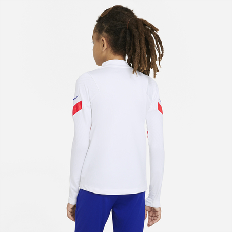 Sweat zippé junior Chelsea blanc rouge 2020/21