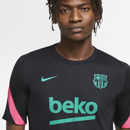 Maillot entraînement FC Barcelone noir rose 2020/21