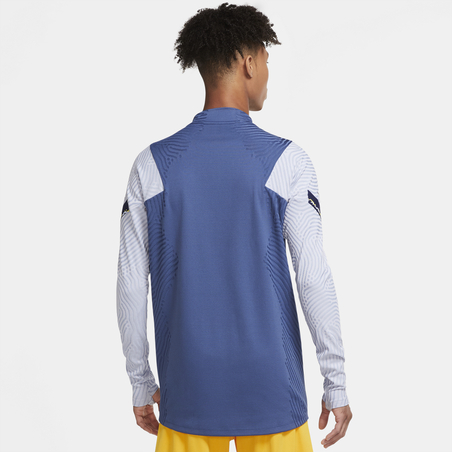 Sweat zippé Tottenham VaporKnit bleu jaune 2020/21