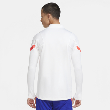 Sweat zippé Chelsea blanc orange 2020/21