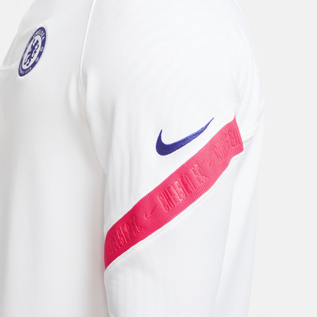 Sweat zippé Chelsea blanc orange 2020/21