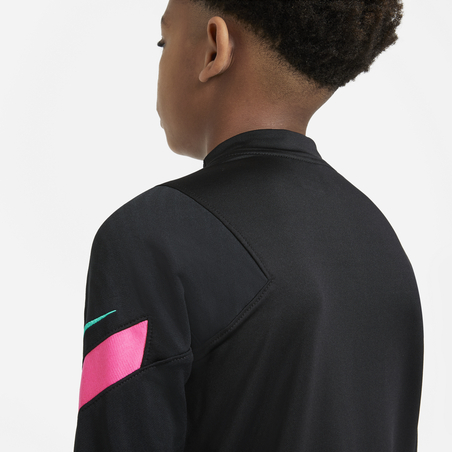 Sweat zippé junior FC Barcelone noir rose 2020/21