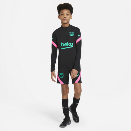 Sweat zippé junior FC Barcelone noir rose 2020/21