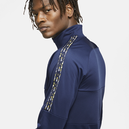 Veste survêtement Tottenham Anthem bleu jaune 2020/21