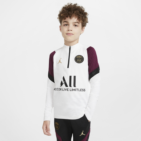 Sweat zippé junior PSG blanc violet 2020/21