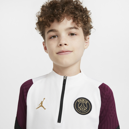 Sweat zippé junior PSG blanc violet 2020/21