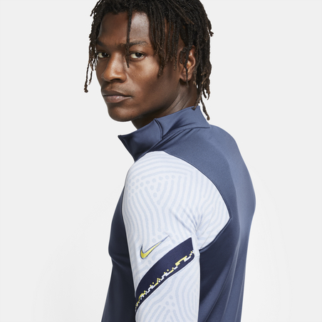 Sweat zippé Tottenham bleu jaune 2020/21