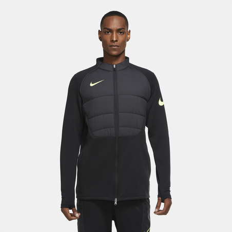 Veste survêtement Nike Therma Strike noir jaune