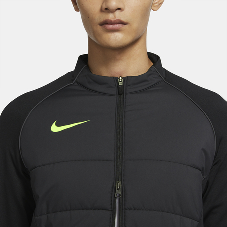 Veste survêtement Nike Therma Strike noir jaune