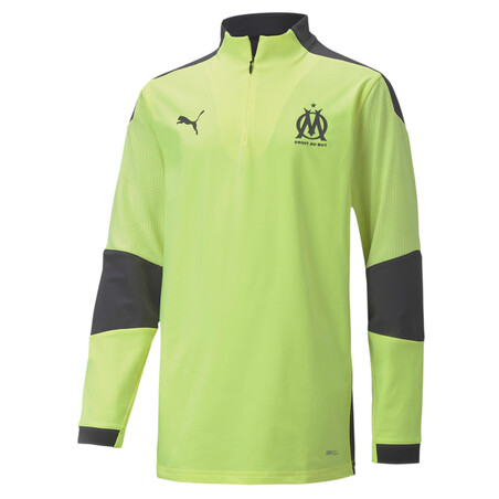 Sweat zippé junior OM jaune noir 2020/21