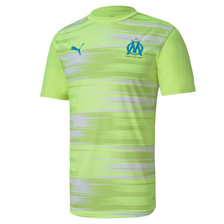 Maillot avant match OM jaune 2020/21