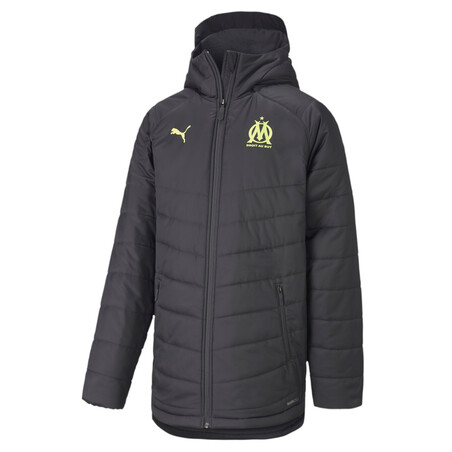 Doudoune junior OM noir jaune 2020/21