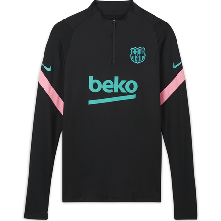 Sweat zippé FC Barcelone noir rose 2020/21