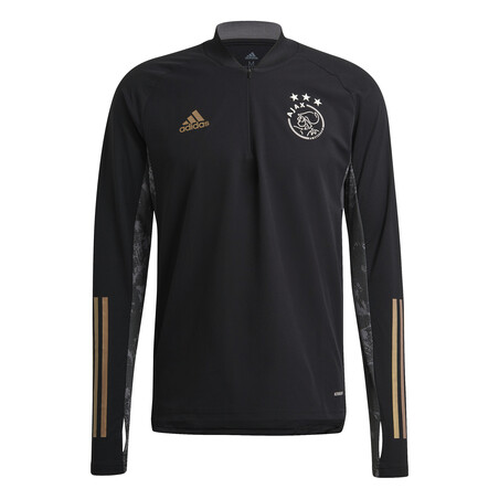 Sweat zippé Ajax Amsterdam noir or 2020/21