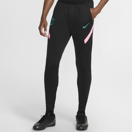 Pantalon survêtement junior FC Barcelone noir rose 2020/21