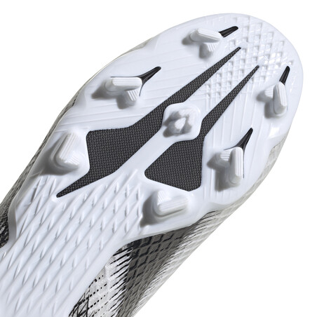 adidas X junior GHOSTED.3 LaceLess FG blanc noir