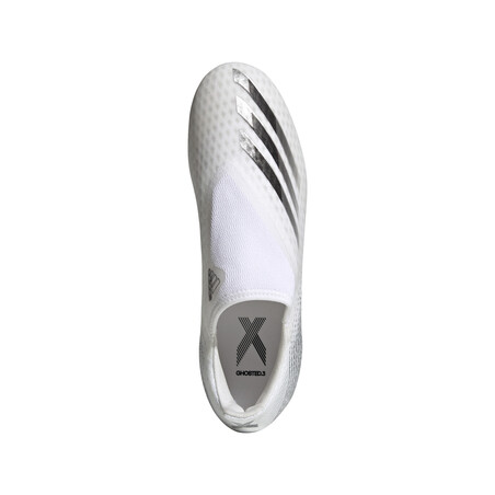 adidas X GHOSTED.3 LaceLess FG blanc noir