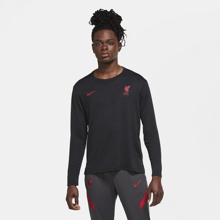 T-shirt manches longues Liverpool noir rouge 2020/21