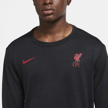 T-shirt manches longues Liverpool noir rouge 2020/21