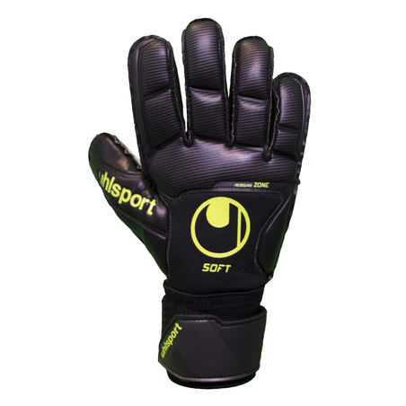 Gants gardien UHLSPORT Soft Pro noir jaune