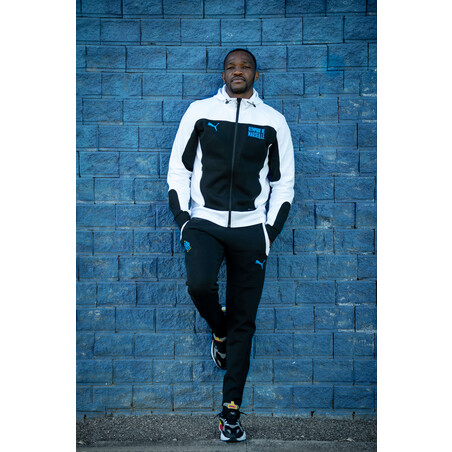 Veste survêtement OM Evostripe noir blanc 2020/21