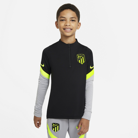 Sweat zippé junior Atlético Madrid noir jaune 2020/21